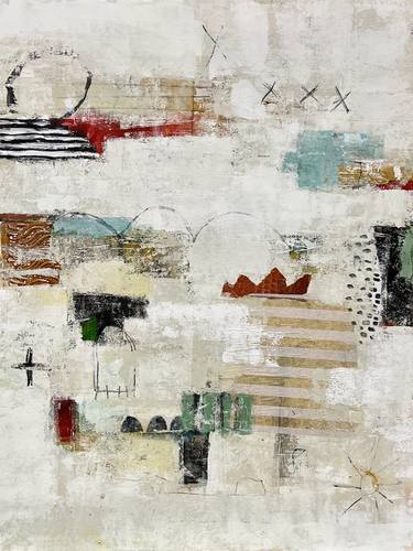 Original Abstract Landscape Mixed Media by Shellie Garber