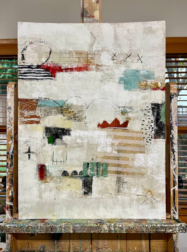 Original Abstract Landscape Mixed Media by Shellie Garber