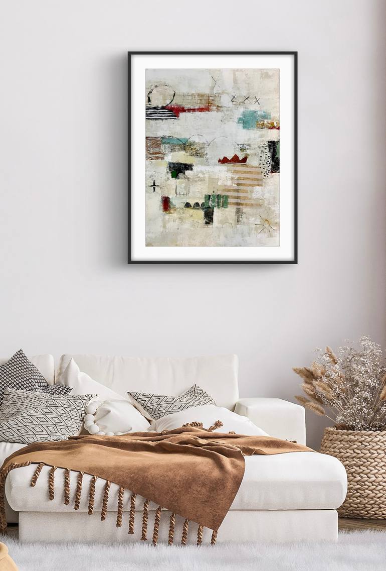 Original Abstract Landscape Mixed Media by Shellie Garber
