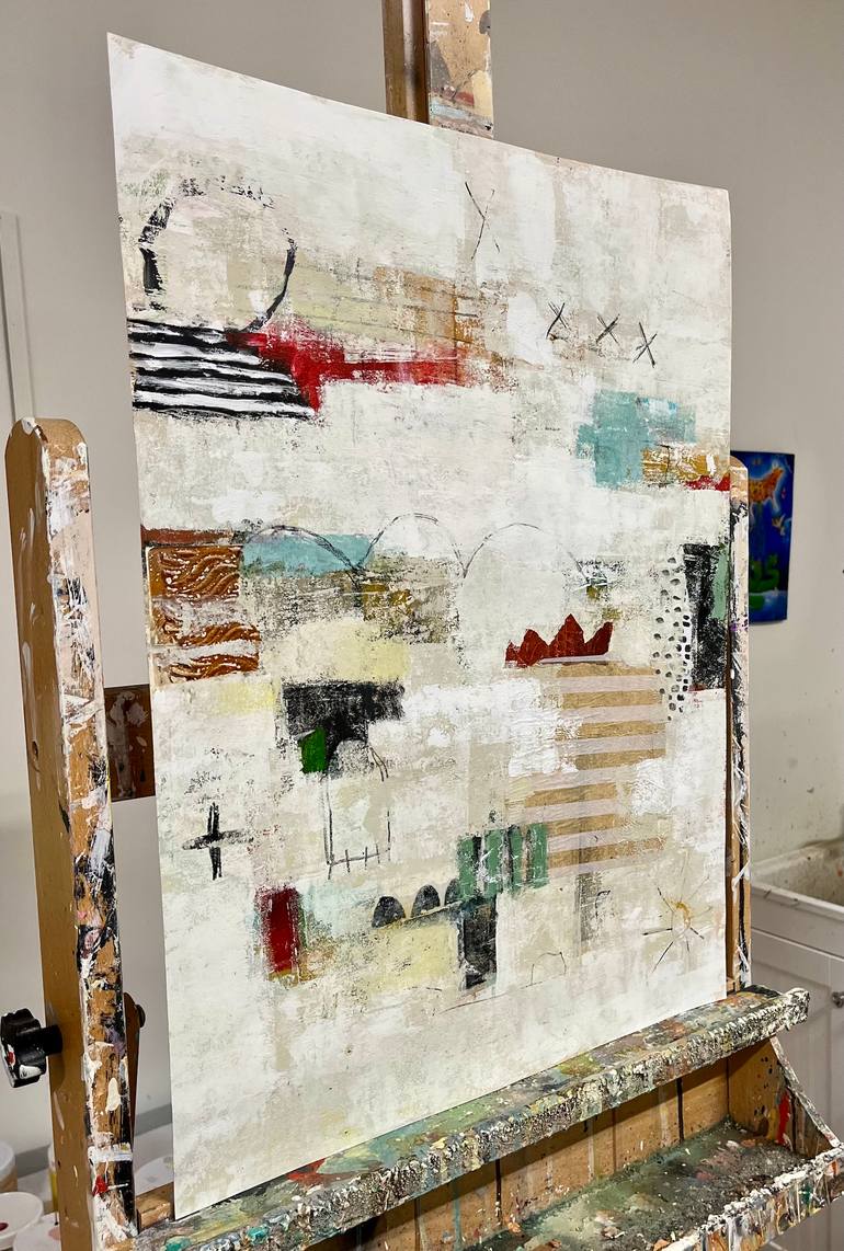 Original Abstract Landscape Mixed Media by Shellie Garber