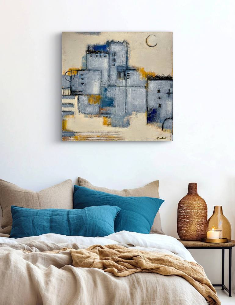 Original Abstract Architecture Painting by Shellie Garber