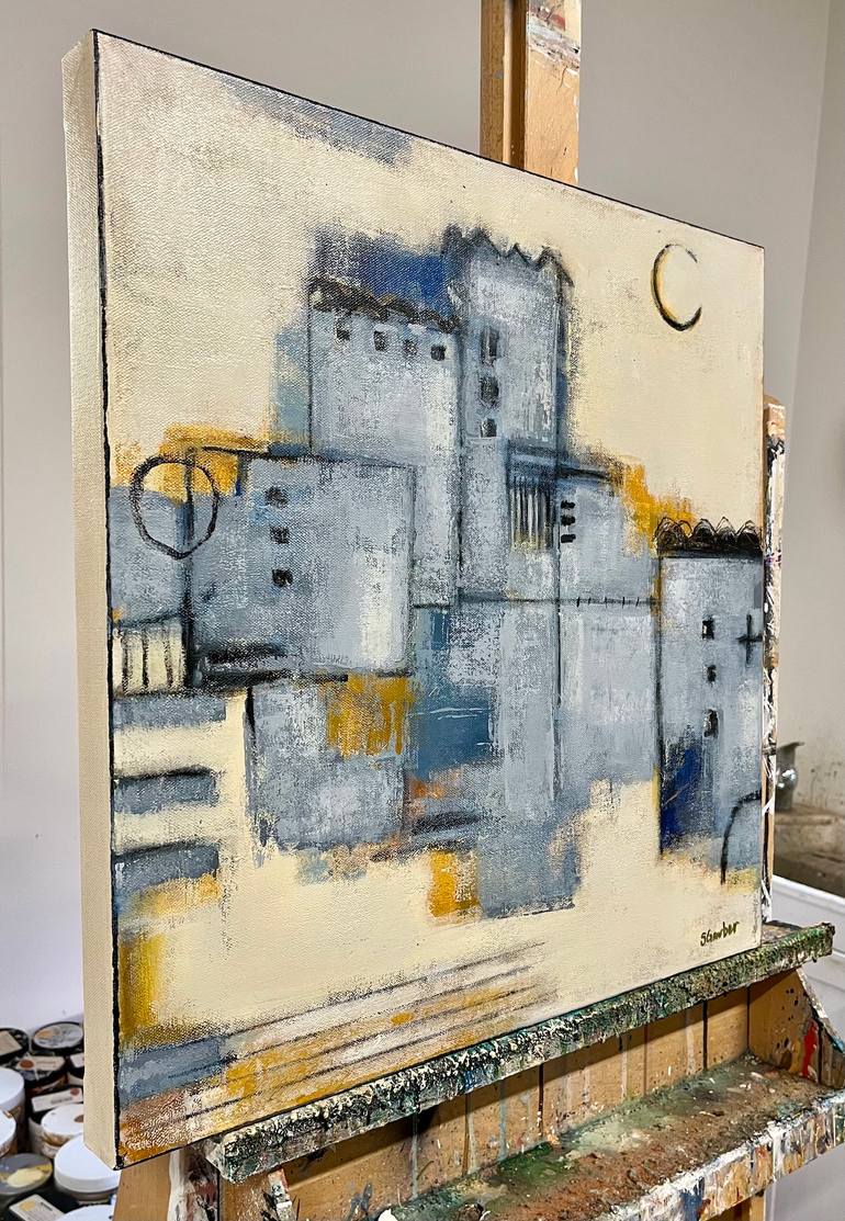 Original Abstract Architecture Painting by Shellie Garber
