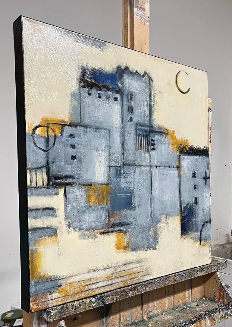Original Abstract Architecture Painting by Shellie Garber