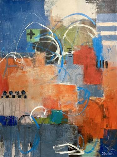 Original Abstract Expressionism Abstract Paintings by Shellie Garber