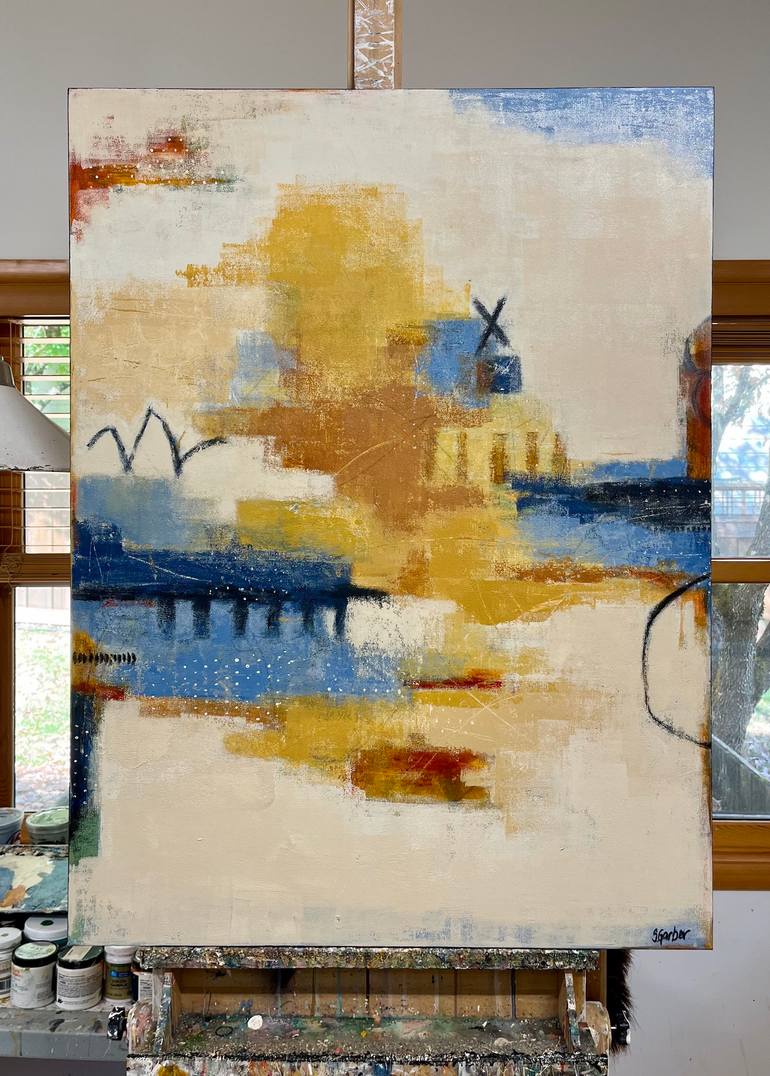 Original Abstract Landscape Painting by Shellie Garber