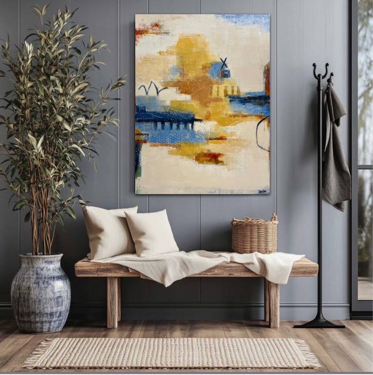 Original Abstract Landscape Painting by Shellie Garber
