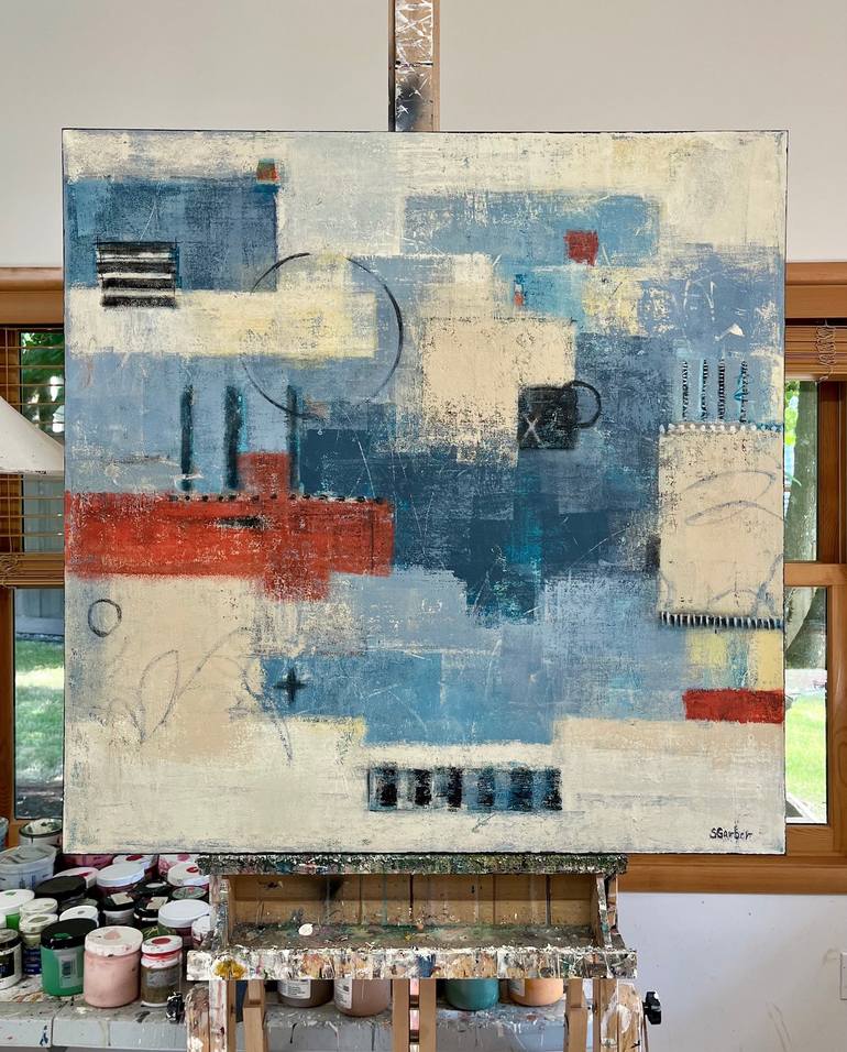 Original Abstract Expressionism Abstract Painting by Shellie Garber