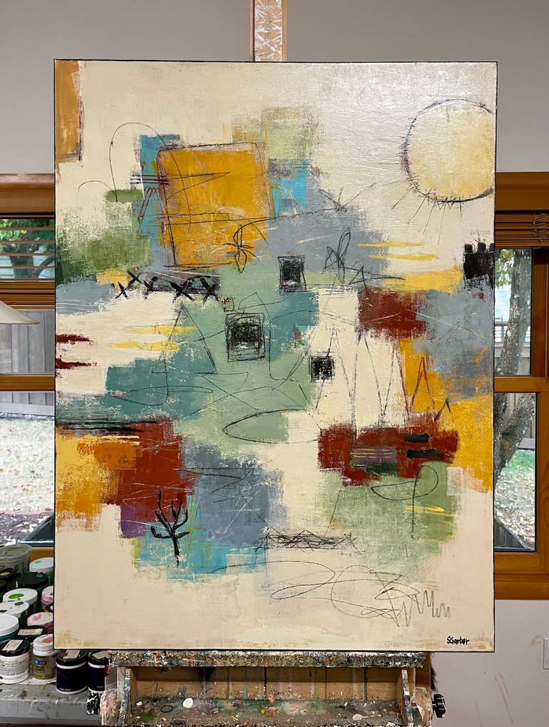 Original Abstract Expressionism Abstract Painting by Shellie Garber