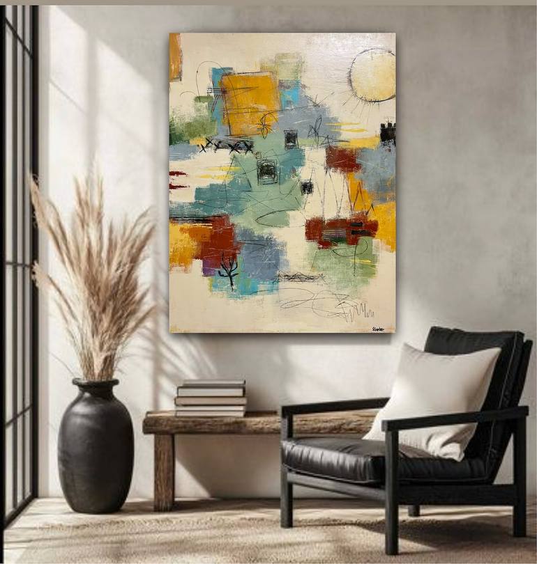 Original Abstract Expressionism Abstract Painting by Shellie Garber