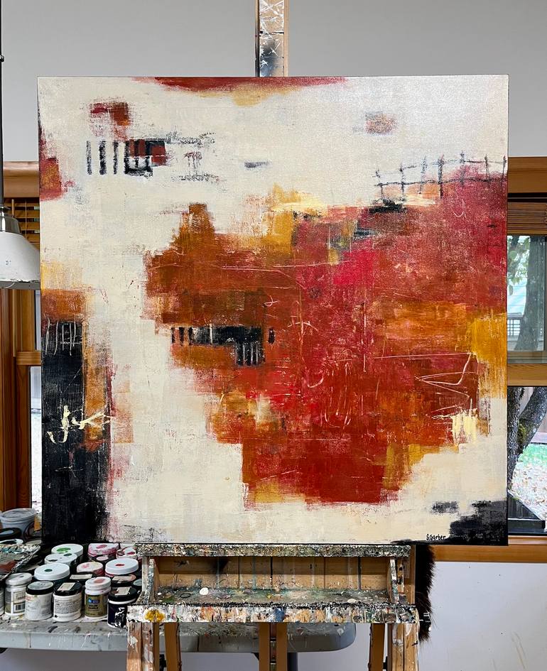 Original Abstract Expressionism Abstract Painting by Shellie Garber