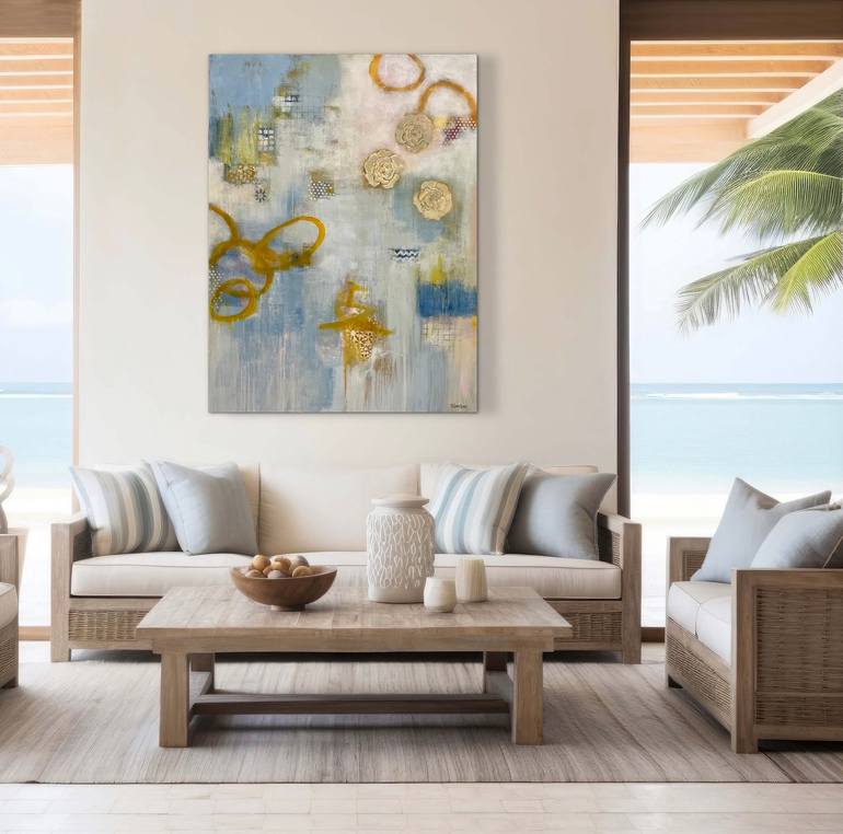 Original Abstract Garden Painting by Shellie Garber