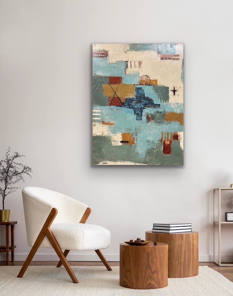 Original Abstract Expressionism Abstract Mixed Media by Shellie Garber