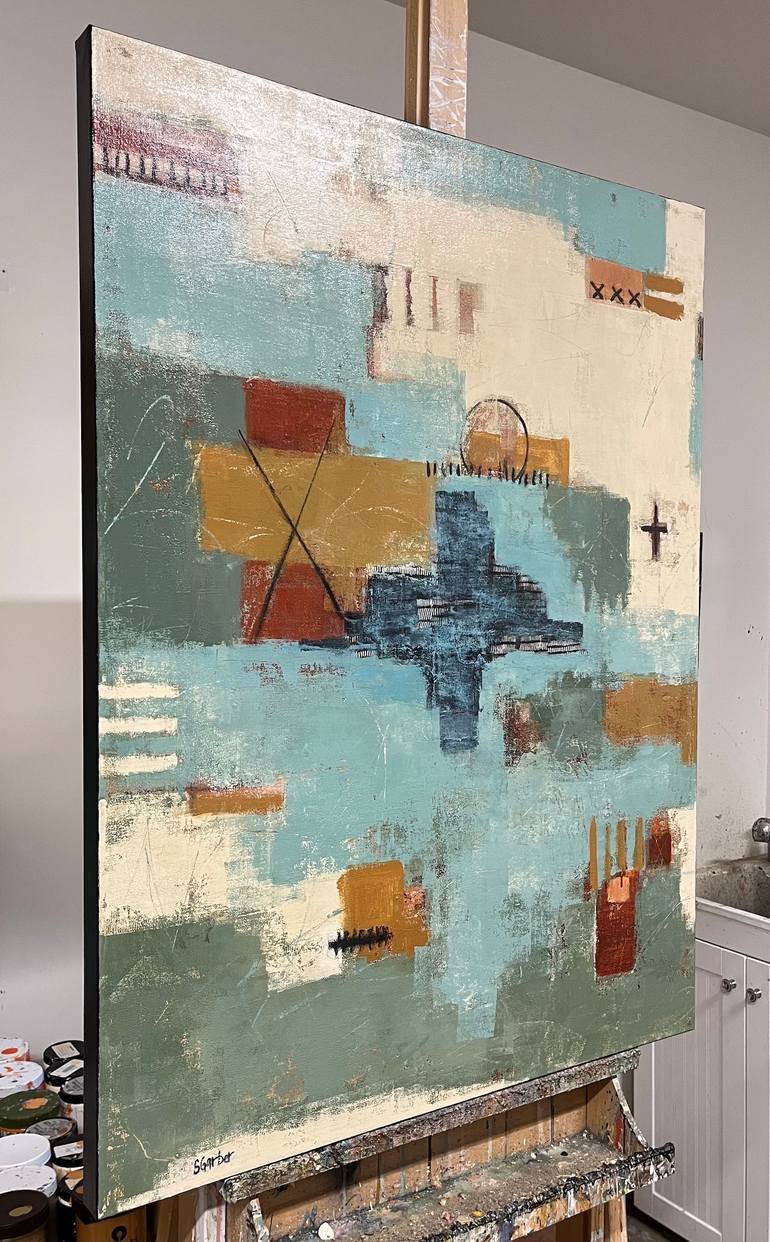 Original Abstract Expressionism Abstract Mixed Media by Shellie Garber