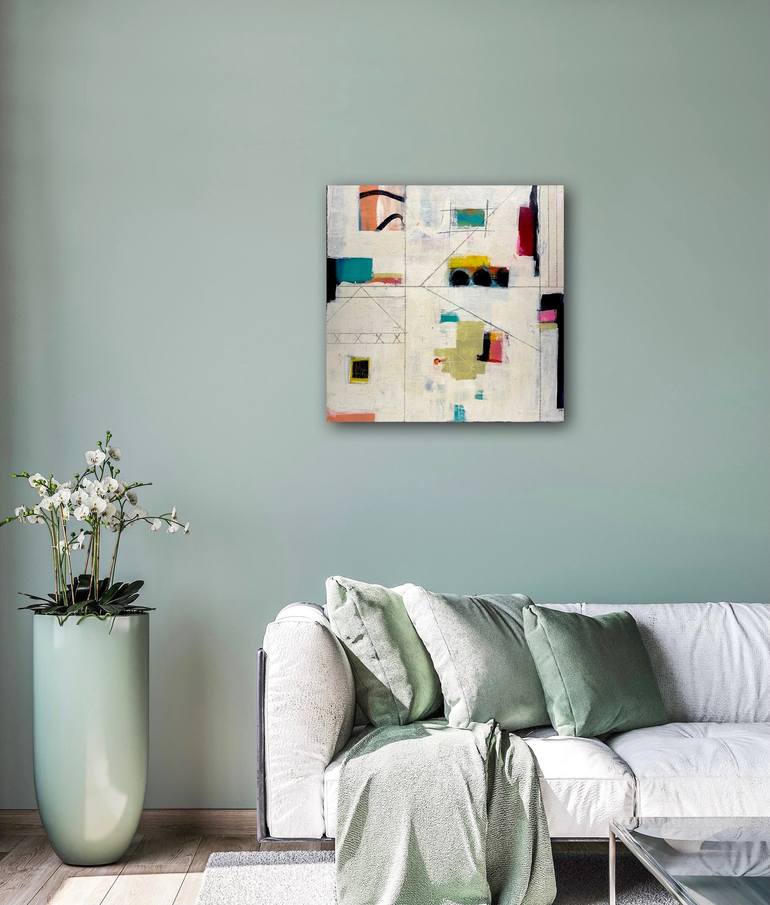 Original Abstract Architecture Painting by Shellie Garber