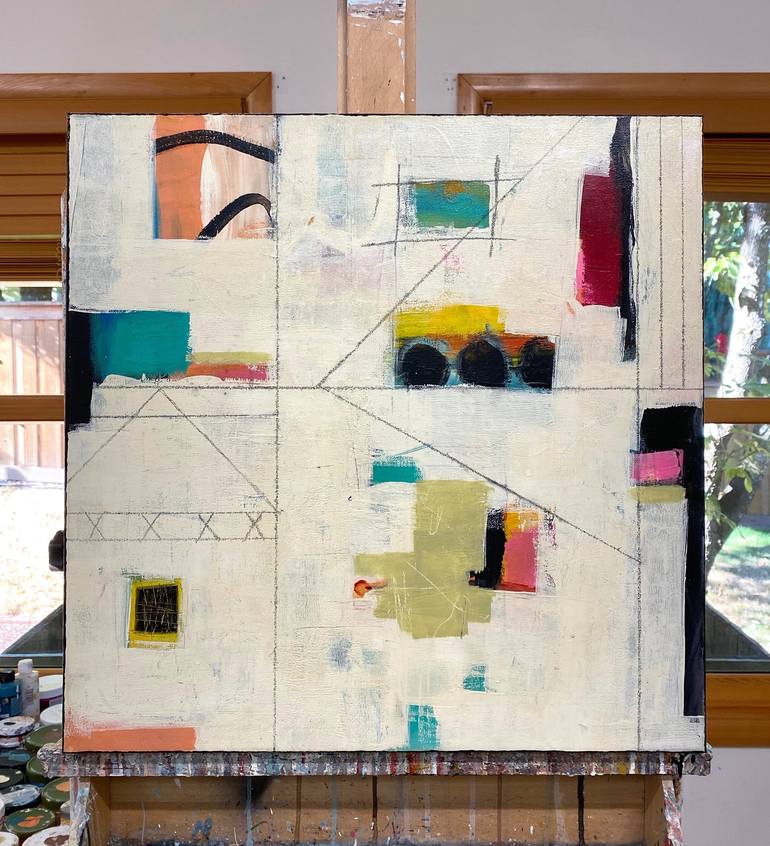 Original Abstract Architecture Painting by Shellie Garber