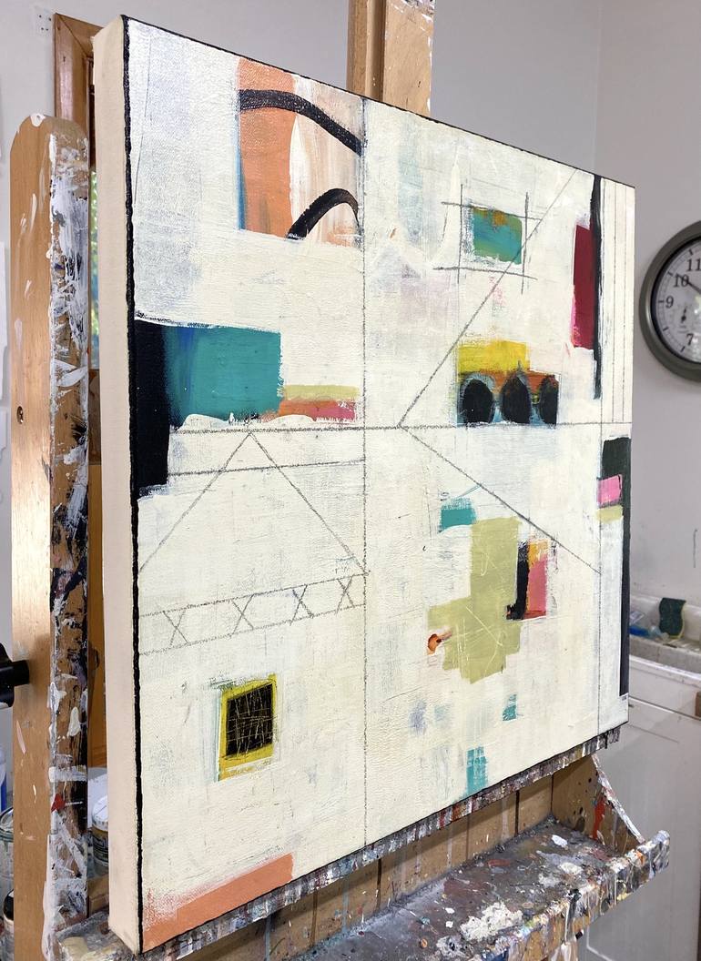 Original Abstract Architecture Painting by Shellie Garber