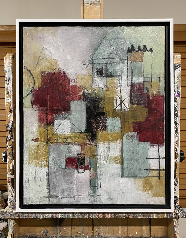 Original Abstract Architecture Painting by Shellie Garber