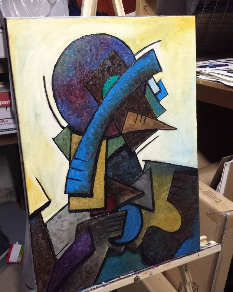 Original Cubism Abstract Painting by Jake Nordstrum