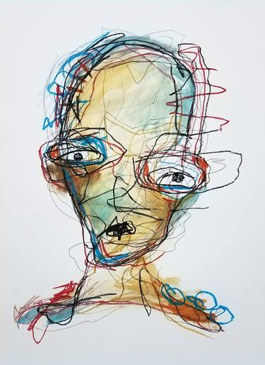 Original Portraiture Abstract Drawings by Jake Nordstrum