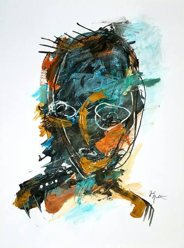 Original Portraiture Abstract Paintings by Jake Nordstrum