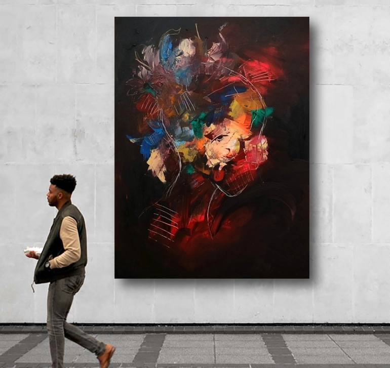 Original Abstract Portrait Painting by Jake Nordstrum
