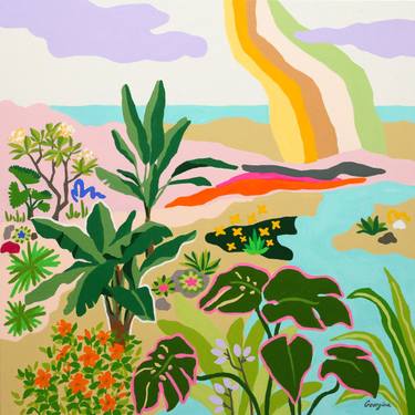 Original Abstract Beach Paintings by Georgina Gray