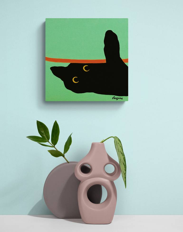 Original Abstract Cats Painting by Georgina Gray