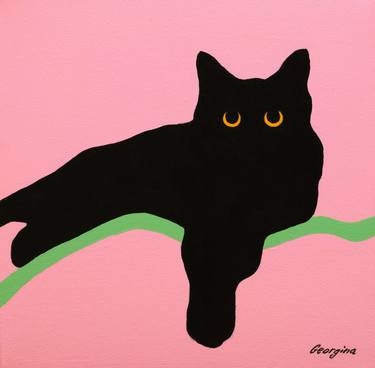 Original Pop Art Cats Painting by Georgina Gray