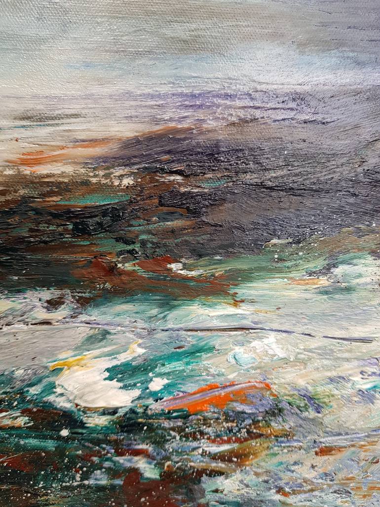 Original Abstract Expressionism Seascape Painting by Adam Carnaby