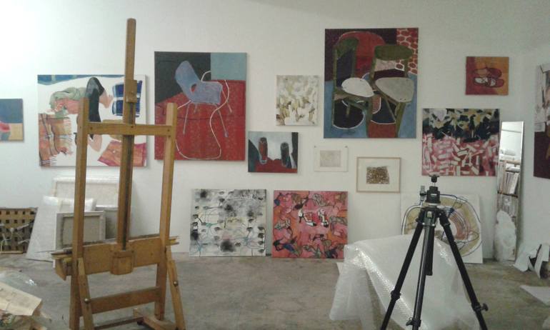 Original Abstract Patterns Painting by Eva Hradil