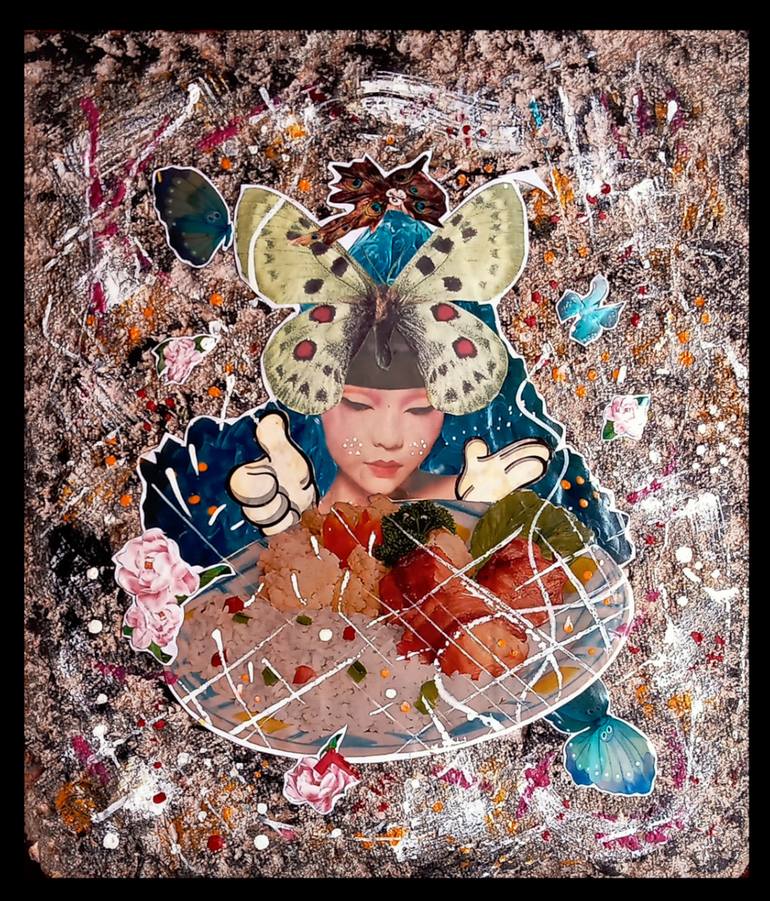 Original Abstract Fantasy Collage by Mayron Allmeida