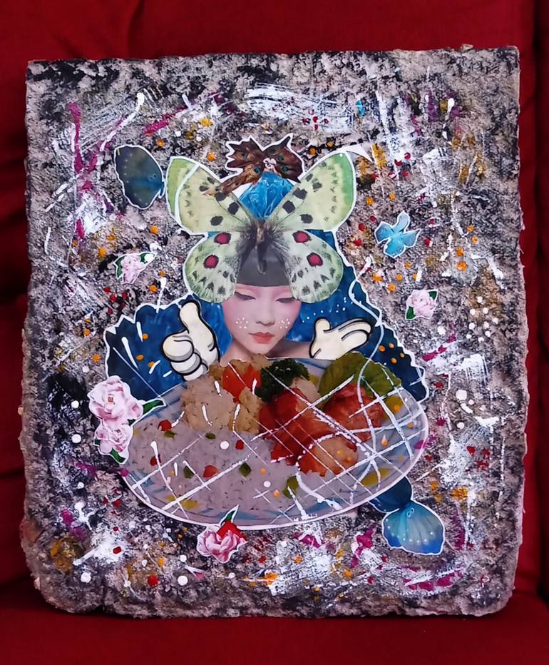 Original Abstract Fantasy Collage by Mayron Allmeida