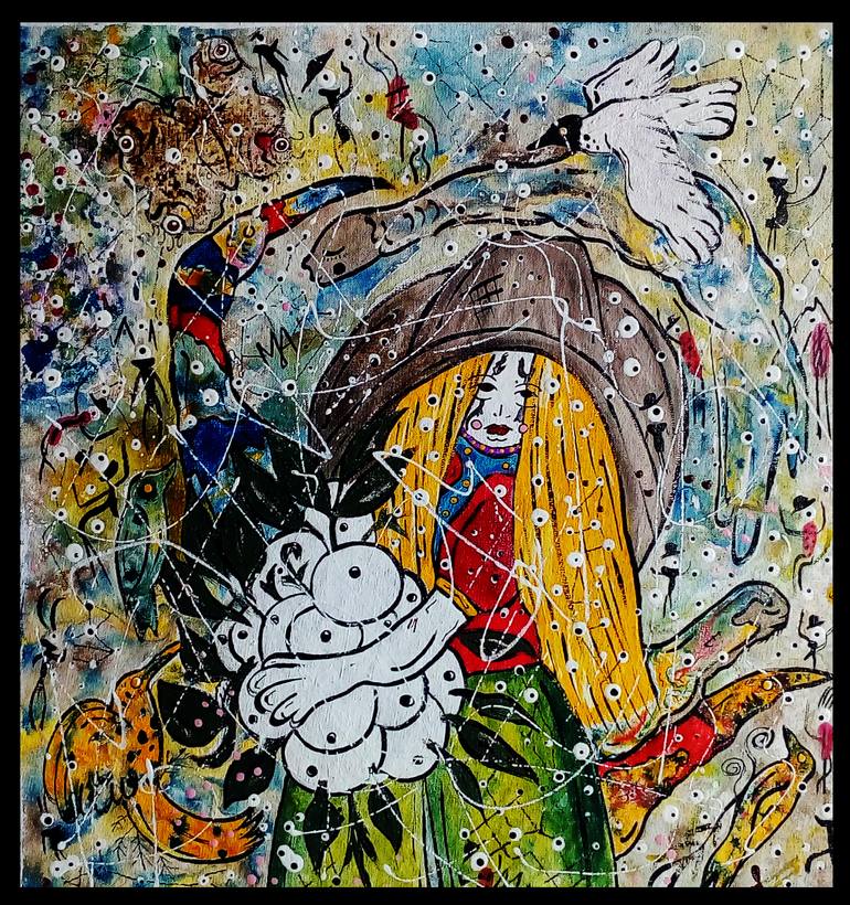 Original Art Deco Fantasy Painting by Mayron Allmeida