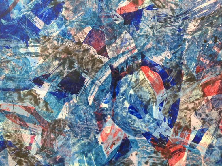 Original Abstract Expressionism Abstract Painting by Annette Falk Lund