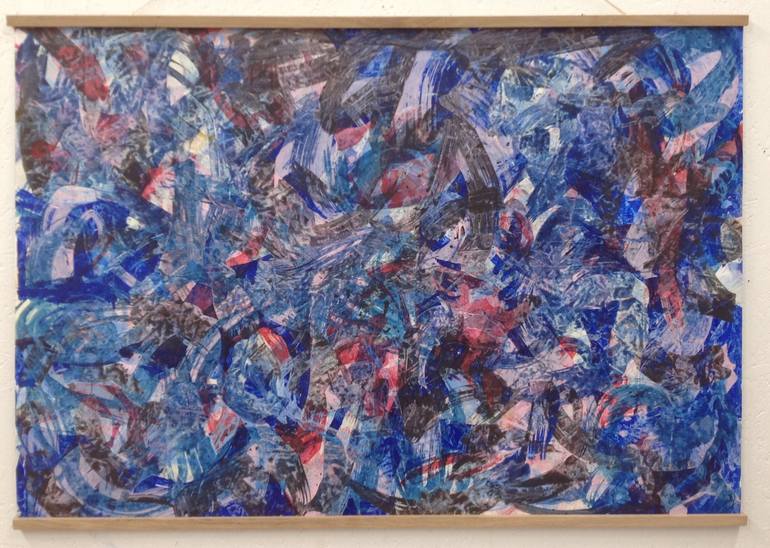 Original Abstract Expressionism Abstract Painting by Annette Falk Lund