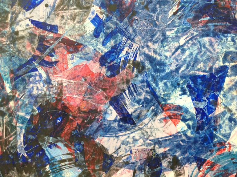 Original Abstract Expressionism Abstract Painting by Annette Falk Lund