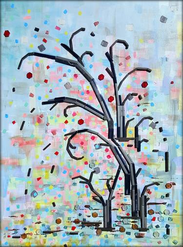 Print of Abstract Expressionism Tree Collage by Heather W Ernst