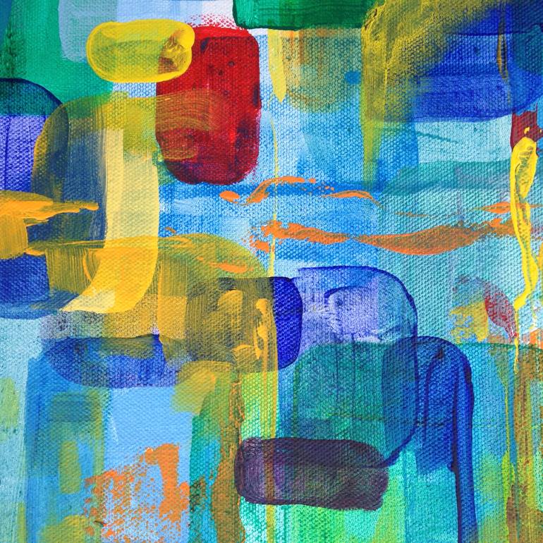 Original Abstract Geometric Painting by Heather W Ernst