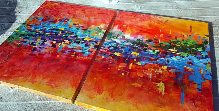 Original Abstract Expressionism Abstract Painting by Heather W Ernst