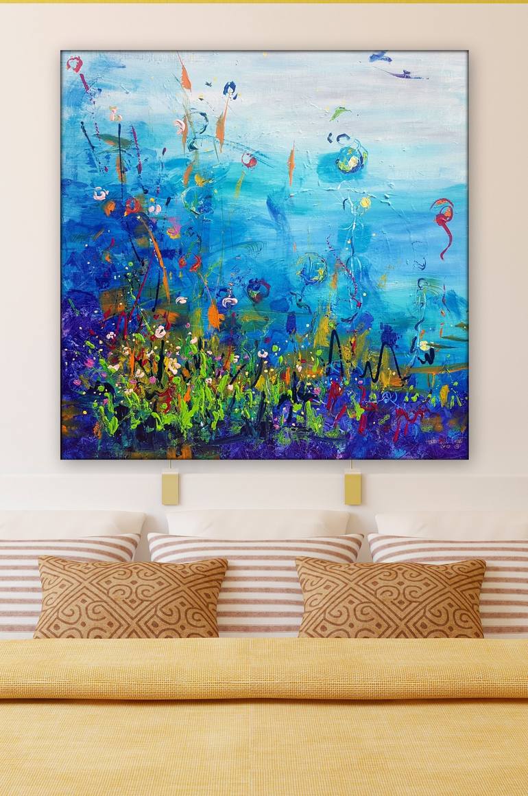 Original Abstract Expressionism Nature Painting by Heather W Ernst