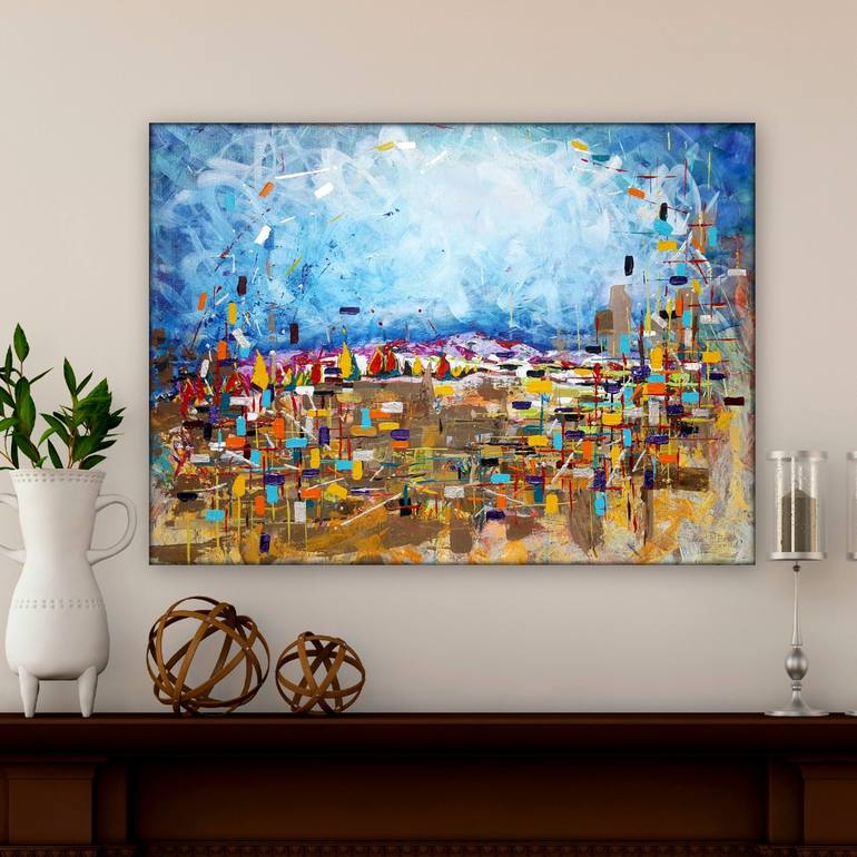 Original Abstract Expressionism Landscape Painting by Heather W Ernst