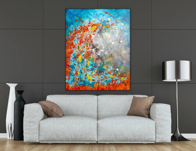 Original Abstract Expressionism Seascape Painting by Heather W Ernst