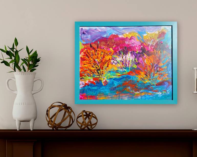 Original Abstract Landscape Painting by Heather W Ernst