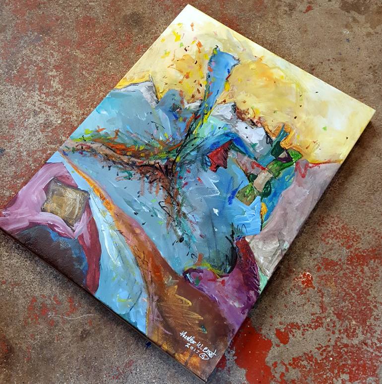 Original Abstract Landscape Painting by Heather W Ernst