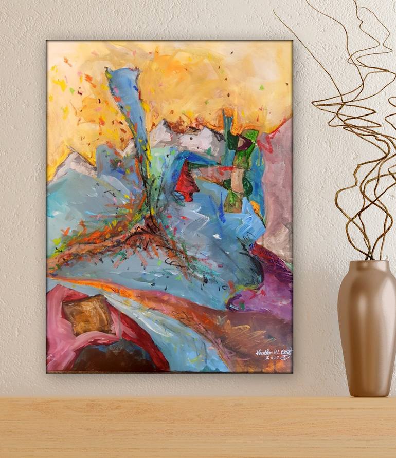 Original Abstract Landscape Painting by Heather W Ernst