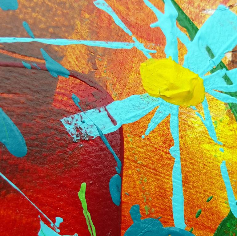 Original Abstract Floral Painting by Heather W Ernst