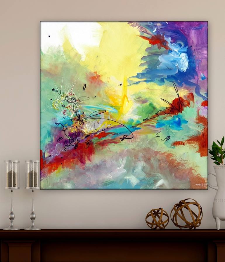 Original Abstract Expressionism Landscape Painting by Heather W Ernst