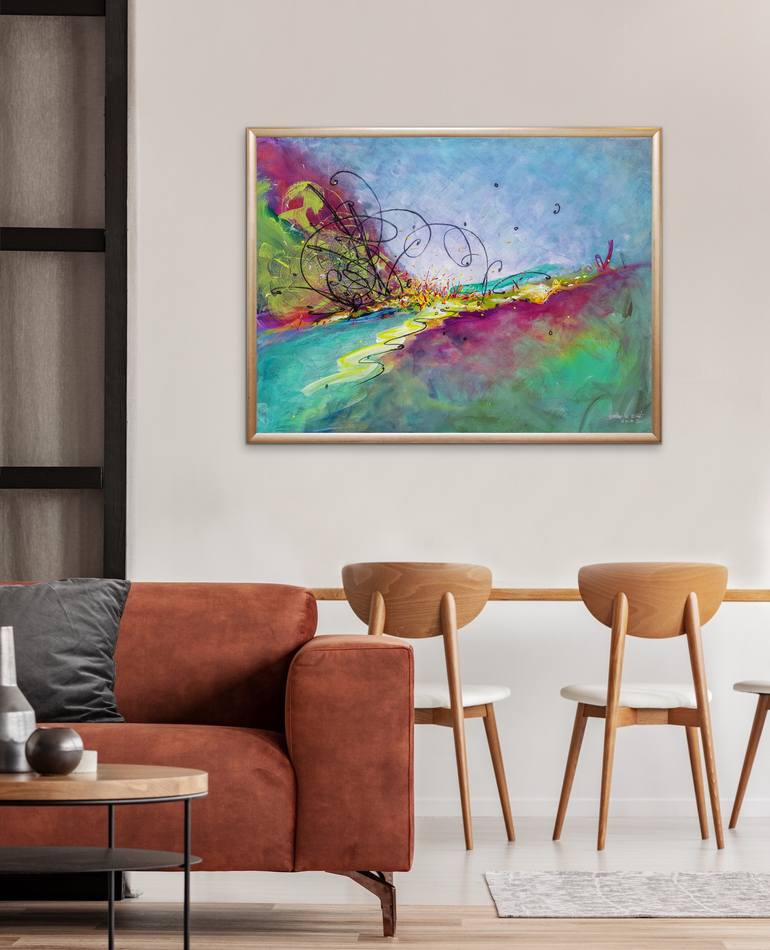 Original Abstract Landscape Painting by Heather W Ernst