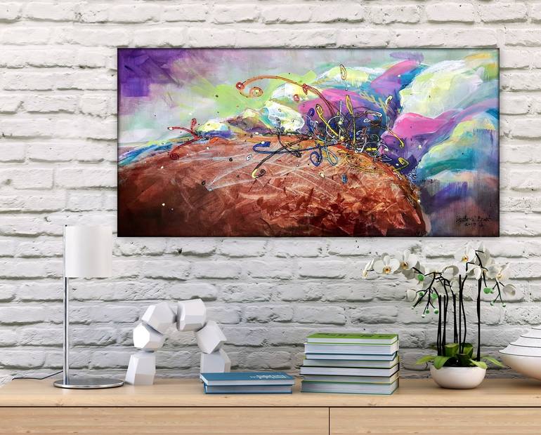 Original Abstract Landscape Painting by Heather W Ernst