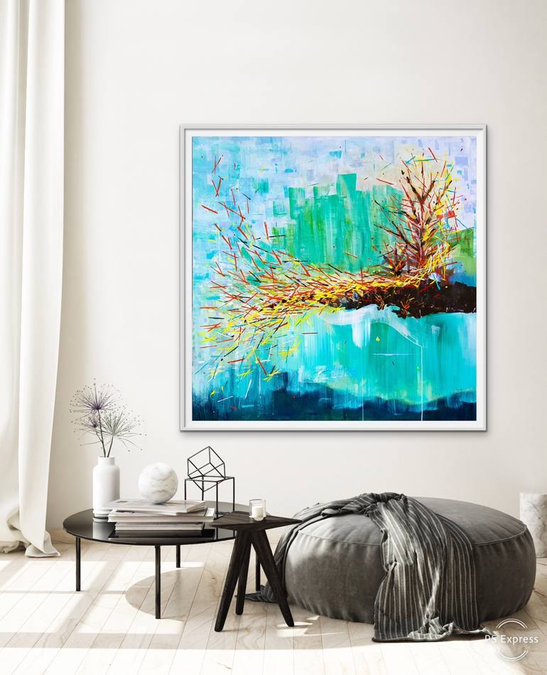 Original Abstract Landscape Painting by Heather W Ernst